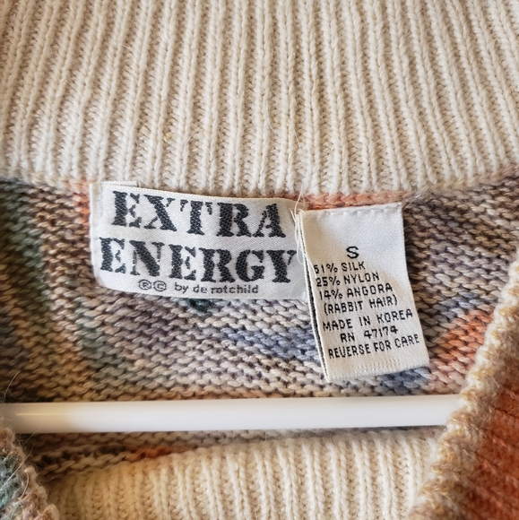 Extra Energy Printed Silk Blend Knit Sweater, Women's Size S - Picture 3 of 7